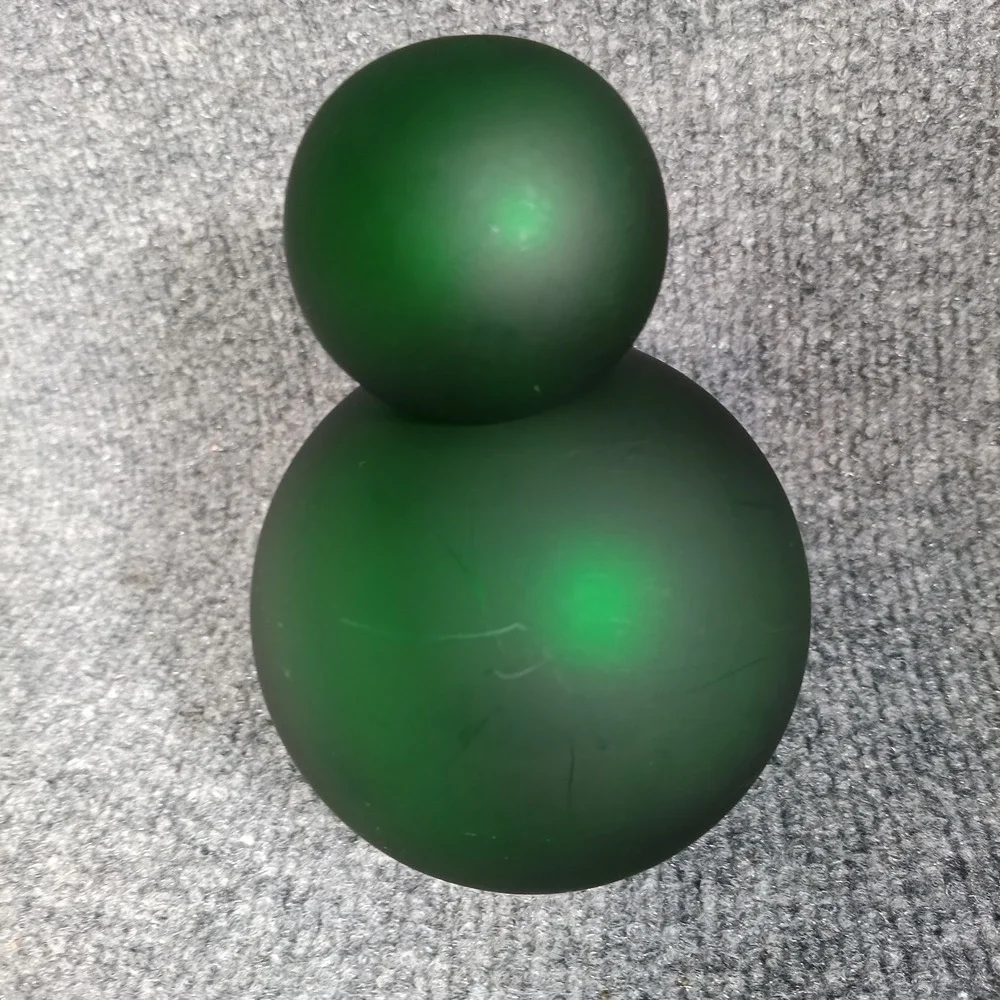 Disney Mickey Mouse Icon Glass Ball Ornament Green Frosted Matte Holiday Decor